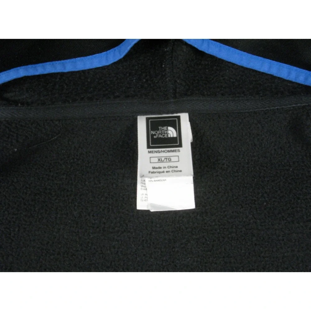 The North‎ Face Mens XL Full Zip Hoodie Jacket Black Blue Fleece Balaclava #1973